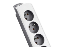 QOLTEC Listwa zasilająca - 4 gniazda, 1.8m, biało-szara 50295 - 1122528 - zdjęcie 5